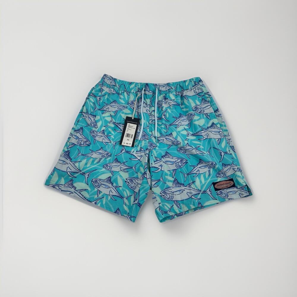 NEW VINEYARD VINES 7” Performance Swim Trunk Playful Fish Pattern Size XS NWT